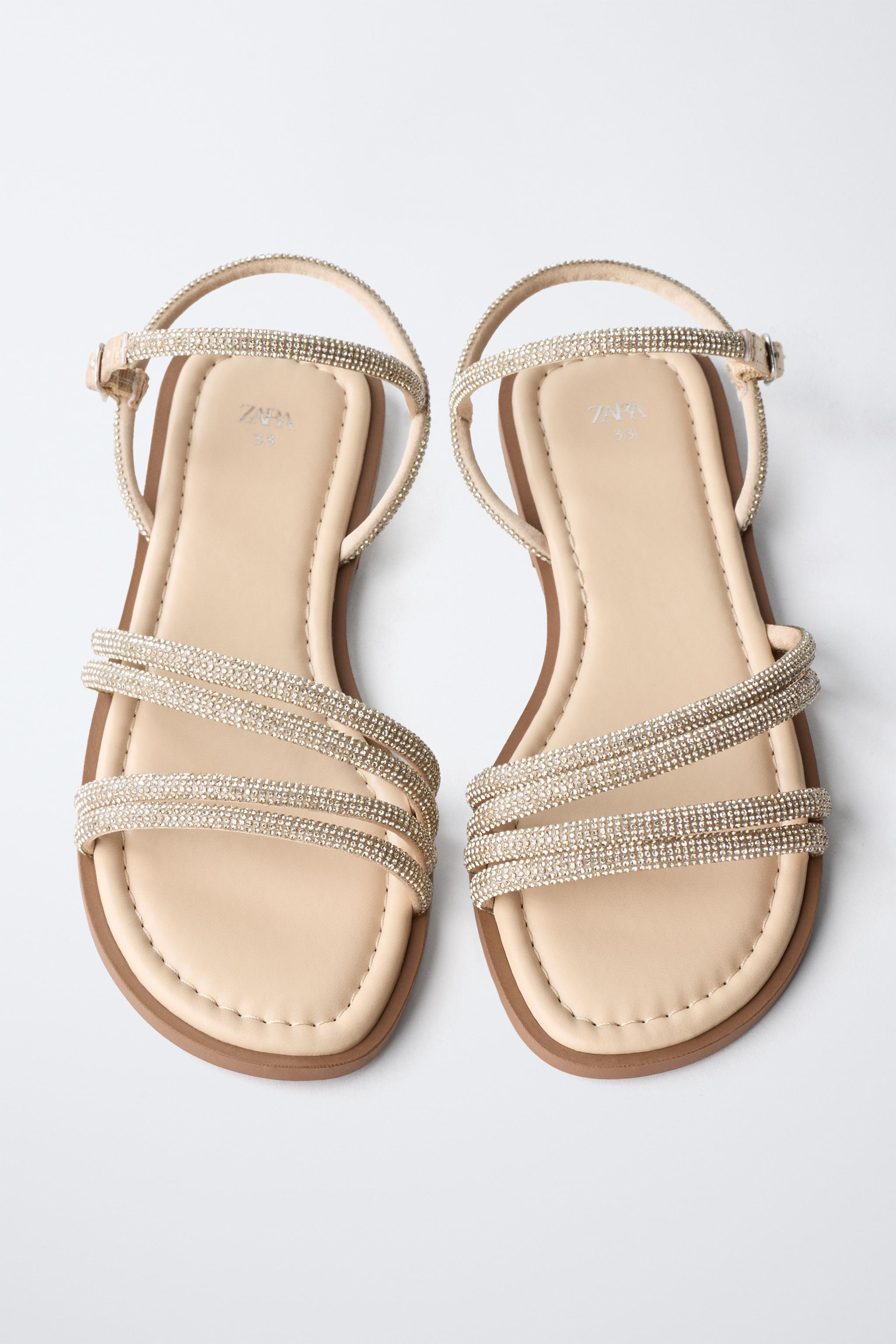 SANDALES À BRIDES BRILLANTES